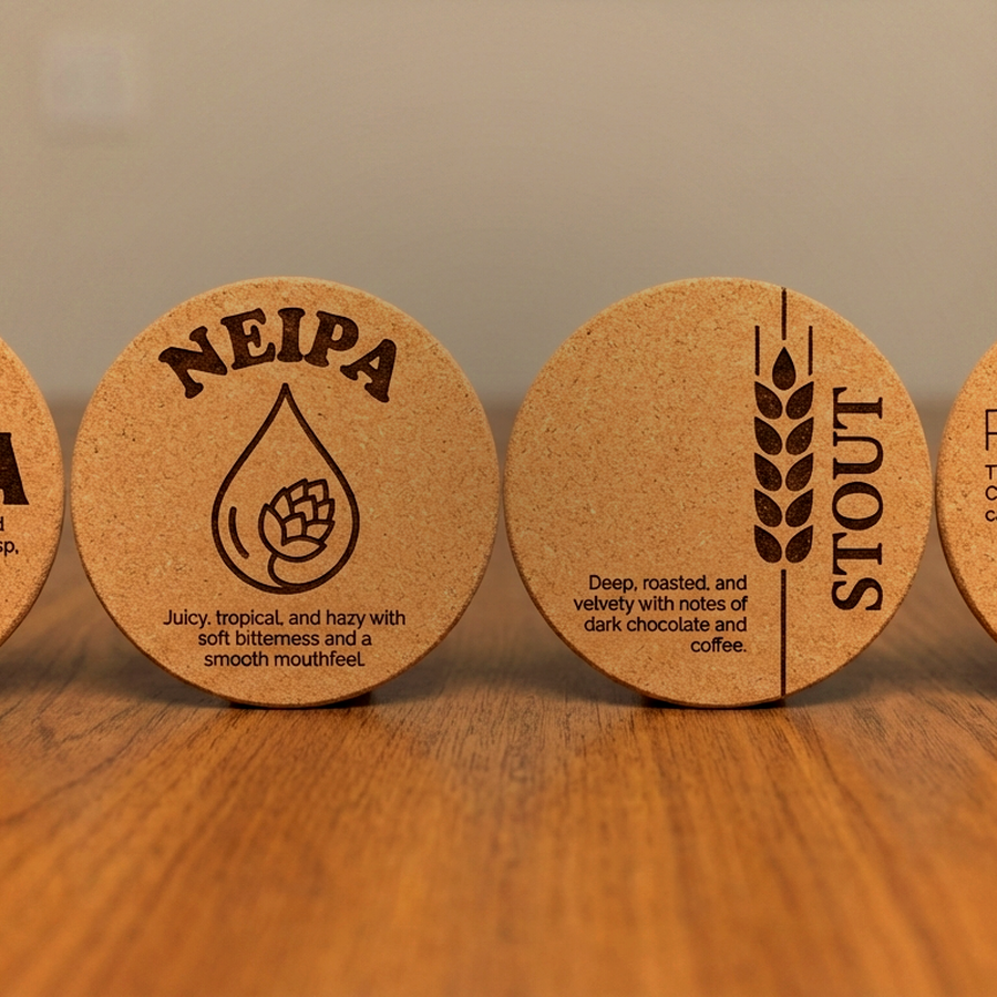 Custom beer styles coaster design