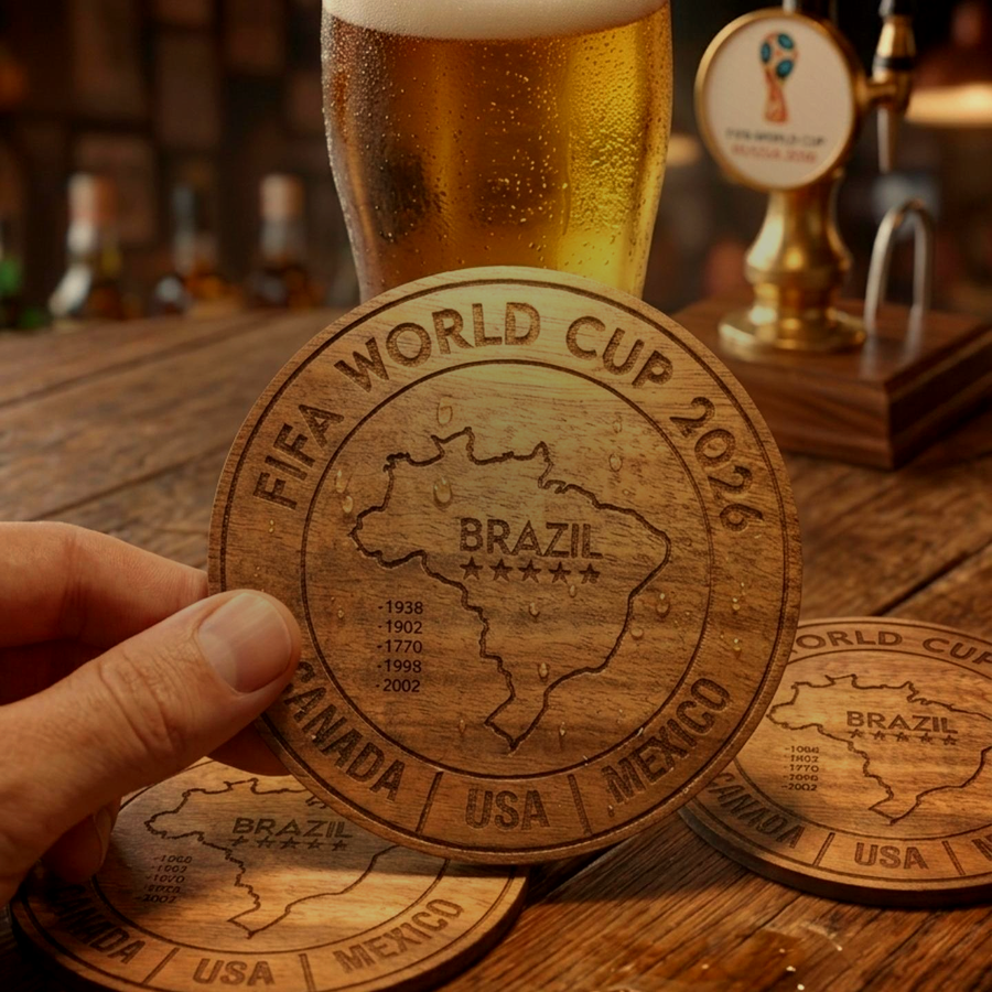 FIFA World Cup 2026 Brazil coaster design